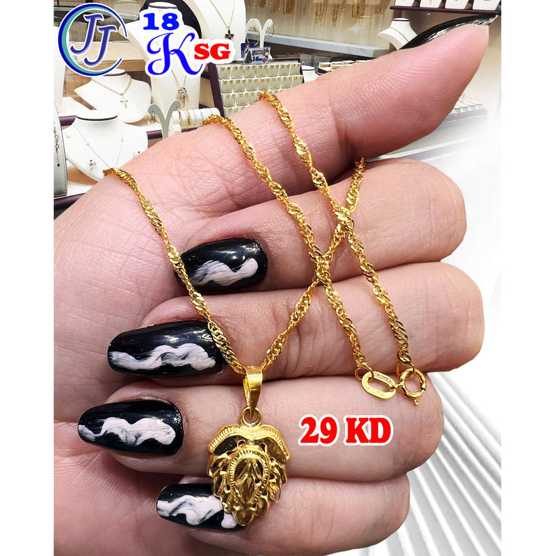 Gold chain pendant 18k